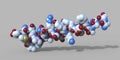 Molecule of the human hormone glucagon