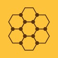 The molecule icon. Atom and chemistry, dna, physics symbol. Flat Royalty Free Stock Photo
