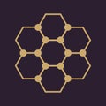 The molecule icon. Atom and chemistry, dna, physics symbol. Flat Royalty Free Stock Photo