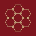 The molecule icon. Atom and chemistry, dna, physics symbol. Flat Royalty Free Stock Photo