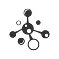 Molecule icon. Dna sign. biotechnology logo. Vector illustration. Royalty Free Stock Photo