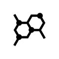 Molecule icon flat vector template design trendy