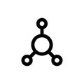 Molecule icon flat vector template design trendy