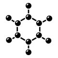 Molecule icon, simple black style Royalty Free Stock Photo
