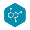 Molecule icon, simple style Royalty Free Stock Photo