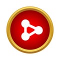 Molecule icon, simple style Royalty Free Stock Photo