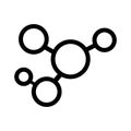 Molecule Icon vector. Chemistry illustration sign. Scientific symbol. Chemical bonds logo.