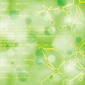 Molecule illustration green