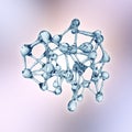 Molecule illustration over blue background, Life and biology, medicine scientific, molecular research