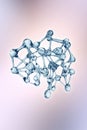 Molecule illustration over blue background, Life and biology, medicine scientific, molecular research