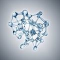 Molecule illustration over blue background, Life and biology, medicine scientific, molecular research dna. Royalty Free Stock Photo