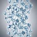 Molecule illustration over blue background, Life and biology, medicine scientific, molecular research dna. Royalty Free Stock Photo