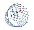 Molecule inside nanotube Royalty Free Stock Photo