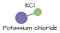 Molecule KCl Potassium chloride Royalty Free Stock Photo