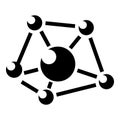 Molecule lab icon, simple black style Royalty Free Stock Photo