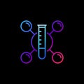 Molecule and Laboratory Test Tube vector colorful line icon