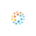 molecule logo icon vector