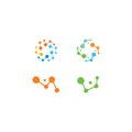 Molecule logo vector icon design Royalty Free Stock Photo