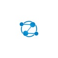 molecule logo vector icon illustration Royalty Free Stock Photo