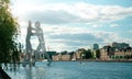 The Molecule Man is a Berlin on the Spree Royalty Free Stock Photo