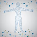 Molecule man human body abstract vector illustration Royalty Free Stock Photo