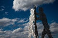 Molecule Man metal sculpture in Berlin, Germany.