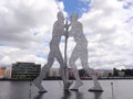 Molecule Man over the Spree river in Berlin (Germany, Europe)