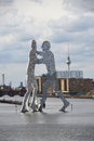 MOLECULE MAN sculpture IN BERLIN Royalty Free Stock Photo