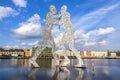 Molecule Man sculpture on Spree River in Berlin, Germany