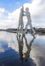 Molecule Man sculpture on Spree River in Berlin, Germany