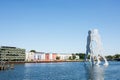 Molecule Man sculpture on the Spree river