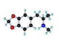 Molecule MDMA 3d Royalty Free Stock Photo