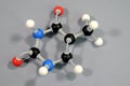 Molecule model of the DNA element Thymine. Royalty Free Stock Photo