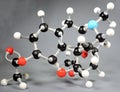 Molecule model of heroin C21H23NO5