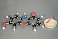 Molecule model of Litmus in red state Royalty Free Stock Photo