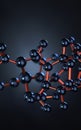 Molecule model. Science concept. 3d rendering,conceptual image. Royalty Free Stock Photo