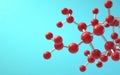 Molecule model. Science concept. 3d rendering,conceptual image. Royalty Free Stock Photo