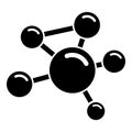 Molecule molecular icon, simple black style Royalty Free Stock Photo