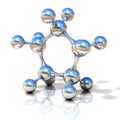 Molecule, molecular structure 3d illustration