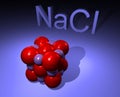 Molecule of natrium chloride - salt