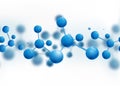 Molecule network seamless border design background. Atoms Royalty Free Stock Photo