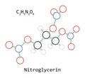 Molecule Nitroglycerin C3H5N3O9