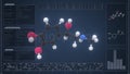 Overview of the molecule of epinephrine on the computer screen. 3d rendering Royalty Free Stock Photo