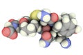 Molecule of oxytocin, a hormone released from the neurohypophysis Royalty Free Stock Photo