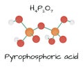 Molecule Pyrophosphoric acid H4P2O7 Royalty Free Stock Photo