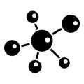 Molecule research icon, simple black style Royalty Free Stock Photo