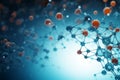 Molecule rich backdrop exudes scientific charm, inviting curiosity and exploration Royalty Free Stock Photo