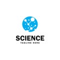 molecule science logo vectorr illustration template design