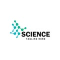 molecule science logo vectorr illustration template design