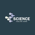 molecule science logo vectorr illustration template design